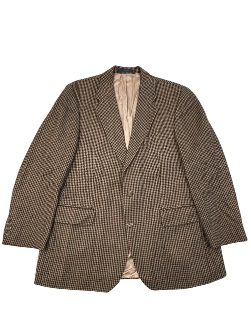 Polo University Club VTG Ralph Lauren Wool Alpaca Houndstooth Sport‎ Coat 44R
